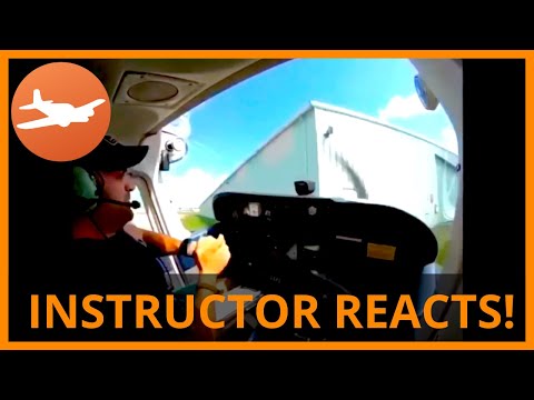 STUDENT PILOT CRASHES into Hangar FLIGHT INSTRUCTOR REACTS/gives tips avoid crashing your airplane