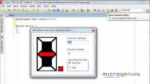 Display 7segmentos- PIC16F877A - módulo StartPIC - Linguagem C