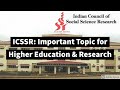 Icssr indian council for social science research  higher education  be prepare for ugcnet