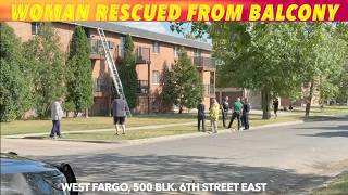 Woman Rescued From Balcony In West Fargo Fire