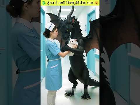 🐈😿He Gave Her Wings to Fly A Dragon s Love for His Adopted Kitten🐉💥#shorts#rajujasoos