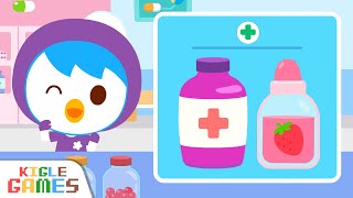 Take Medicine When Sick | Pororo English Pretend Play for Kids | Hospital | KIGLE GAMES