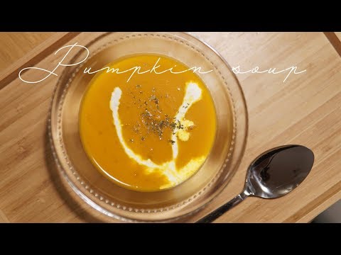 ″pumpkin soup″ - ミキサーなしかぼちゃスープ｜料理音ASMR