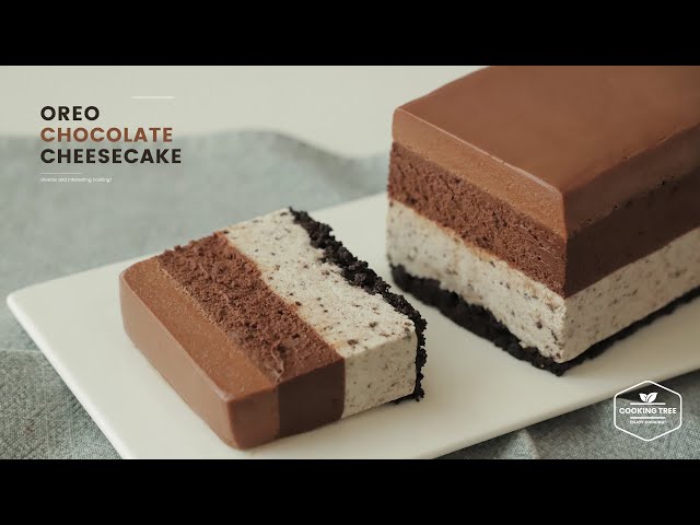 노오븐! 오레오 초콜릿 치즈케이크 만들기 : No-Bake Oreo Chocolate Cheesecake Recipe | Cooking tree