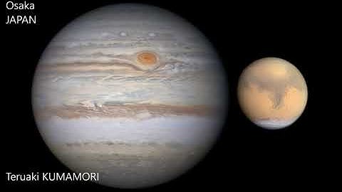 Jupiter & Mars on the same night, 11 November 2022(UT)@ Celestron C14 my Telescope