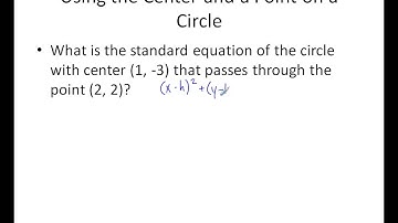 12-5 Circles in the Coordinate Plane