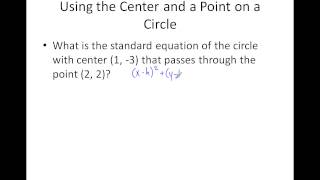 12-5 Circles in the Coordinate Plane
