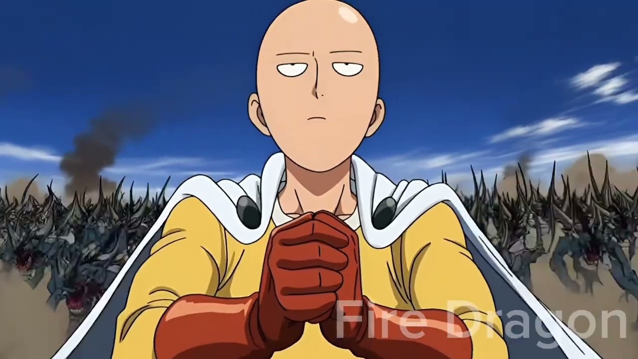 Saitama vs Dragons Action Scene | One Punch Man