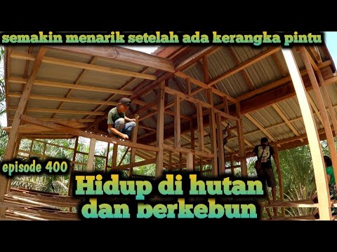 pemasangan kerangka pintu depan dan pintu dapur warta petani muda hidup di hutan