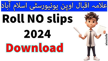 Download AIOU Roll Number Slip 2024: Easy Steps Allama Iqbal Open University | AIOU INFO