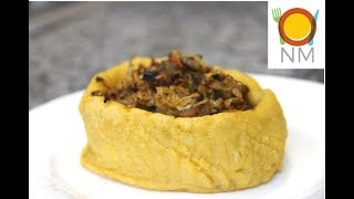 Постные картофельные корзинки с капустно-грибной начинкой. Очень вкусное постное блюдо!