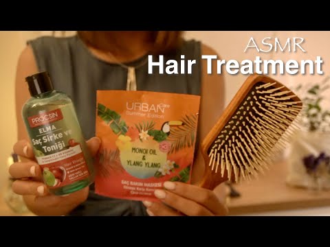 [ASMR] Relaxing Hair Treatment  (Monoi oil & Ylang Ylang)💆‍♀️  | No Talking, Layered sounds