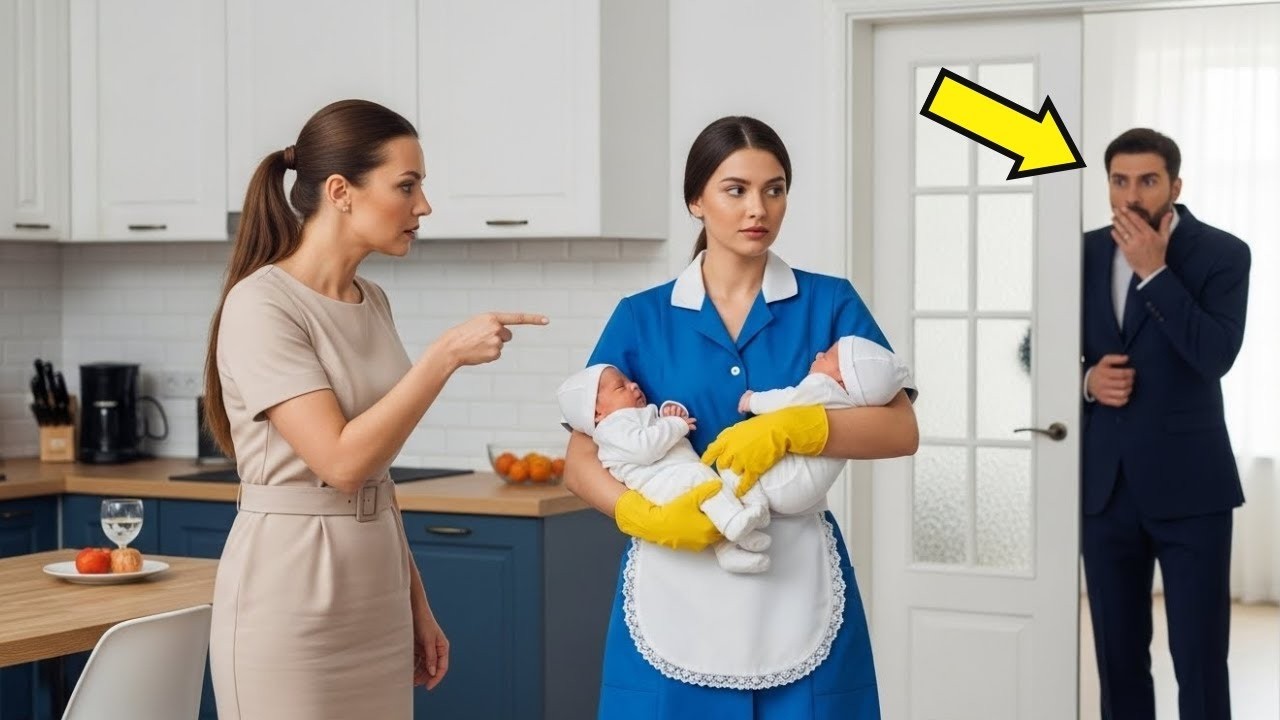 MILLONARIO SE ESCONDIÓ AL VER A SU NOVIA ENOJADA CON SUS GEMELOS  HASTA QUE LA EMPLEADA DOMÉSTICA