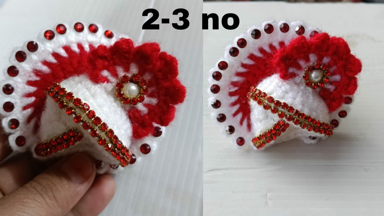 Laddu Gopal Crochet Mukut/ 2-3 no kanhaji ki pagri/ Laddu Gopal Crown /@jgdallcraft