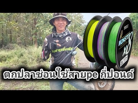 What size PE line should I use for fishing for snakehead fish?