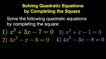 Solving Quadratic Equations by Completing the Square (Tagalog/Filipino Math)