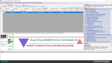 CC-Link Parameter settings using Mitsubishi GX Works 2 for L series PLC to control Absodex