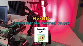 Tensile test of a coupon using a 3-cam FlexDIC system (Recording Procedures & CRCP concept)