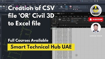 How to create CSV file - Export Points From Civil 3D to Excel file in Civil 3D