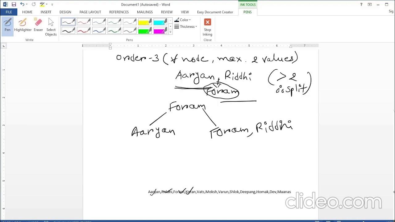 Order 3 B+ Tree of Names - YouTube