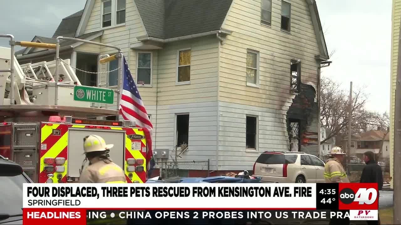 Four displaced after house fire on Kensington Ave - YouTube