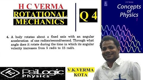 H C VERMA | ROTATIONAL MECHANICS | CHAPTER 10 | Q4. A body rotates about a fixed axis with an angula