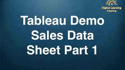 11 Tableau Demo Sales Data Sheet Part 1 | Full course below link | Online Training app below link