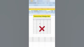 Merging Cells in Excel with a Keyboard Shortcut