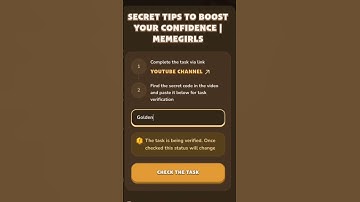 Secret Tips To Boost Your Confidence | Memegirls Code |Youtube Video Code Memefi Video Code Today