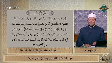 د. ماهر الفرماوي يشرح الأحكام التجويدية في سورة فصلت من الآية 26  إلى 29 عمليًا