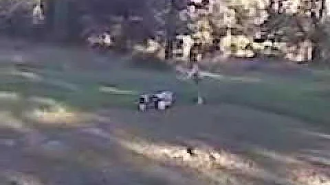 Pamela hazelwood cutting the grass
