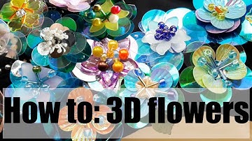 EMBROIDERY SEQUIN FLOWERS - how to make and apply