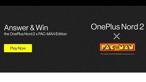 Amazon OnePlus Nord 2 x PAC-Man 5G Quiz Answers Today l 9 November  2021