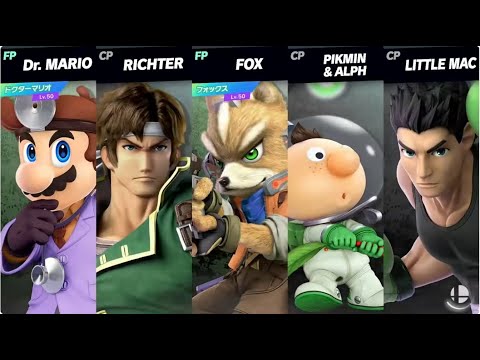 【第12試合】 スマブラSP amiibo & CP 大乱闘 ドクターマリオ. vs リヒター. vs フォックス. vs ピクミン&アルフ. vs リトル・マック.