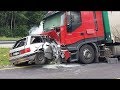 a terrible accident in Russia skidding ,brake failure.