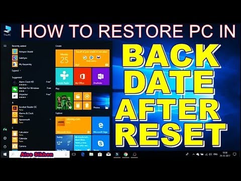 &rsquo;&rsquo; How To Rstore PC in Back Date After Reset &rsquo;&rsquo; By - Aise Sikhen