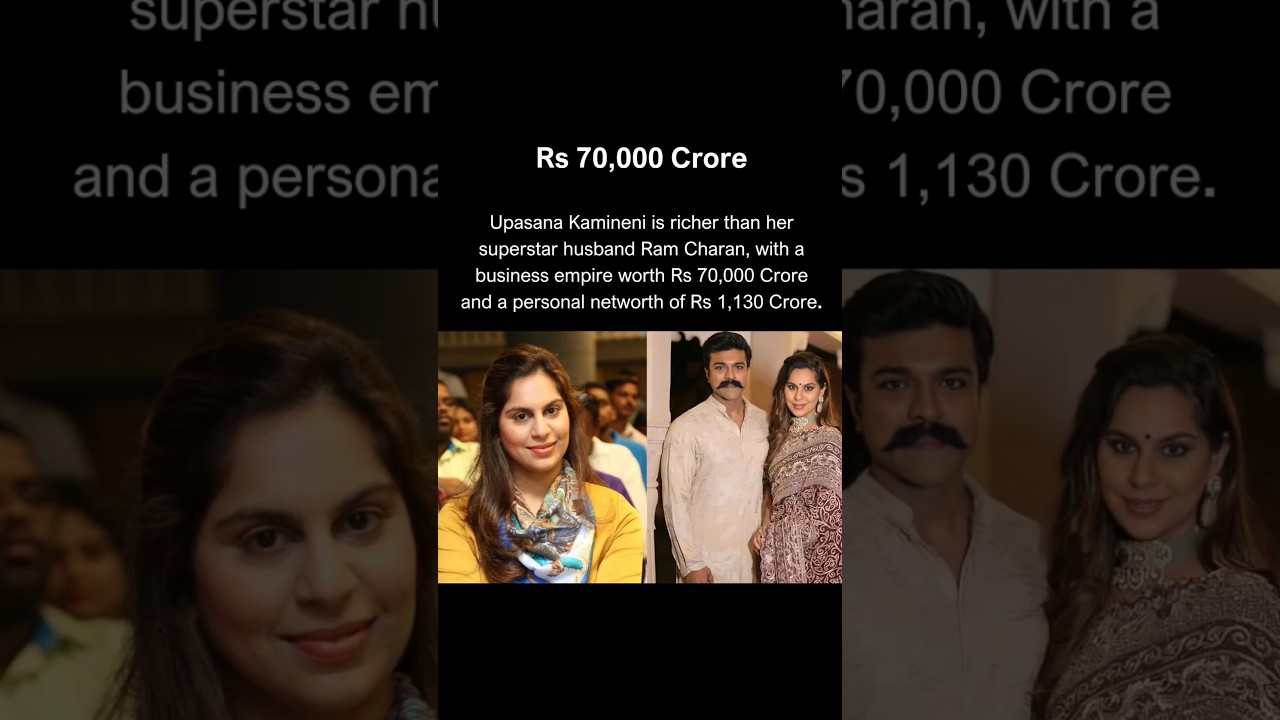 Actor Ram Charan's wife is richer than him with Networth of Rs 70,000 Crore.