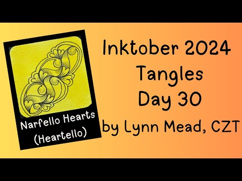 2024年100人100点絵画入賞 Piero Hearts マザー Inktober Tangles 2024 Day 30: Narfello Hearts (Heartello) by