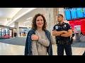 Vile Harpy gets BODY SLAMMED by 5 Airport Cops