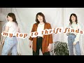 My top 10 BEST THRIFT FINDS of ALL time in 2020 // Vintage Levis, Home Decor, Blazers