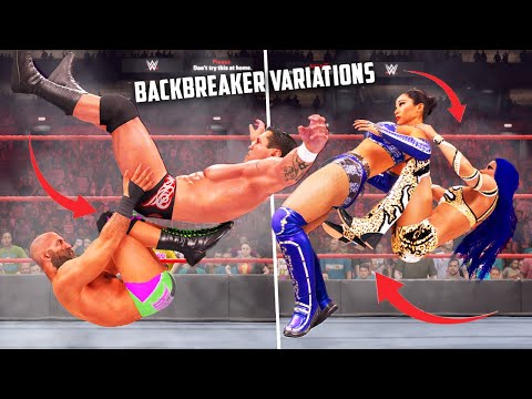 All Backbreaker & Backstabber Variations in WWE 2K22 (More than 60 moves)