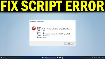 How To Fix Windows Script Host run.vbs Error on Startup