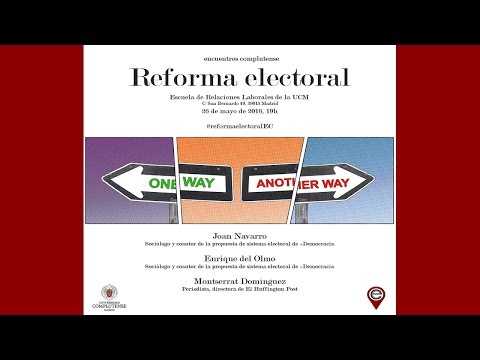 Encuentros Complutenses, Reforma Electoral. UCM. 