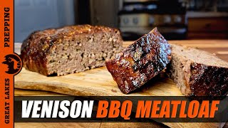 BBQ Venison Meatloaf Recipe - Tender & Juicy Deer Meat Loaf in the Oven with Barbecue Sauce