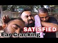 Ear & Neck Cracking Head Massage - Indian street barber (Road side asmr) #indianbarber