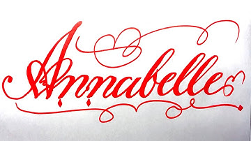 Annabelle Name Signature Calligraphy Status | #moderncalligraphy #cursive #YearofYou #annabelle