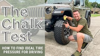 How To Chalk Test Your Tires To Find Ideal Pressure for On-Road Driving