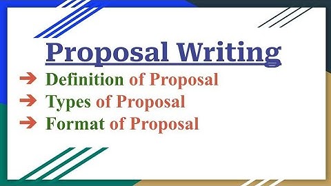 Proposal Writing In English/Proposal Writing Format/Types| How to Write a Proposal/