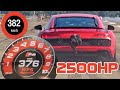2500 hp audi r8 v10 huge twin turbos  extreme fast acceleration 0380 kmh