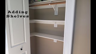 DIY $25 a Shelf. How to add Shelves to a closet. Making your closet more useful & organized.